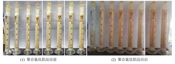 圖1 聚合氯化鋁反應絮凝前后對比圖